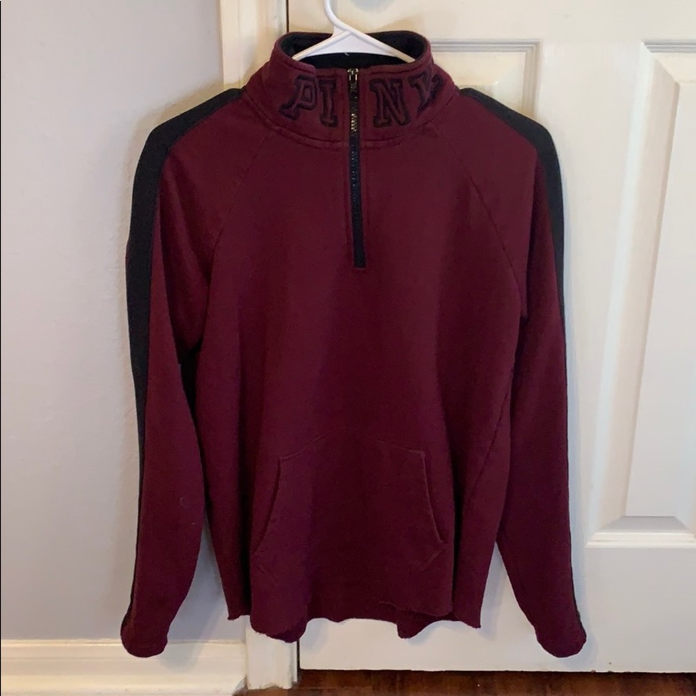 Pink Victoria’s Secret quarter zip sweatshirt